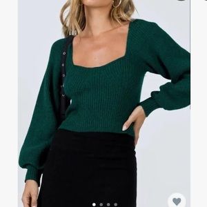 Princess Polly Bohemia Sweater in Green
